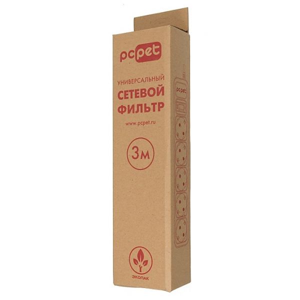 Сетевой фильтр PC PET AP01006-3-G серый