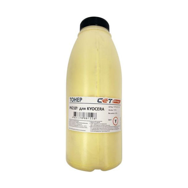 Тонер для картриджа CET PK210 OSP0210Y-100 желтый для принтера Kyocera Ecosys P6230cdn/6235cdn/7040cdn